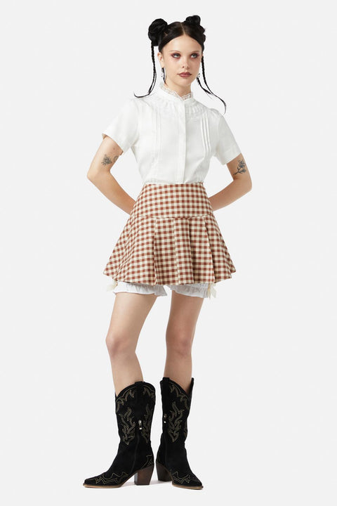 Jupe-short vichy de saloon-1