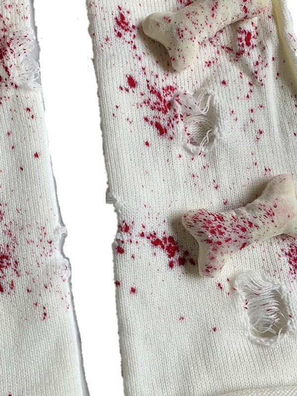 Calentador de piernas de punto desgastado Bloody-2